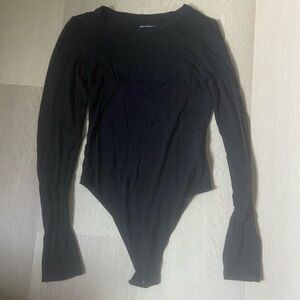 American Eagle Long Sleeve Black Bodysuit
